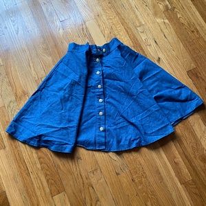 Denim A-line skirt